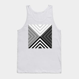 Black Gray White Triangular Tank Top